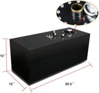 19 GALLON ALUMINUM LIGHTWEIGHT RACING FUEL CELL GAS TANK W/ CAP & LEVEL SENDER