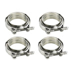4PCS 3.5" Steel V-Band Bolt Clamp Kit Male/Female for Turbo Vband NEW