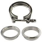 4PCS 3.5" Steel V-Band Bolt Clamp Kit Male/Female for Turbo Vband NEW
