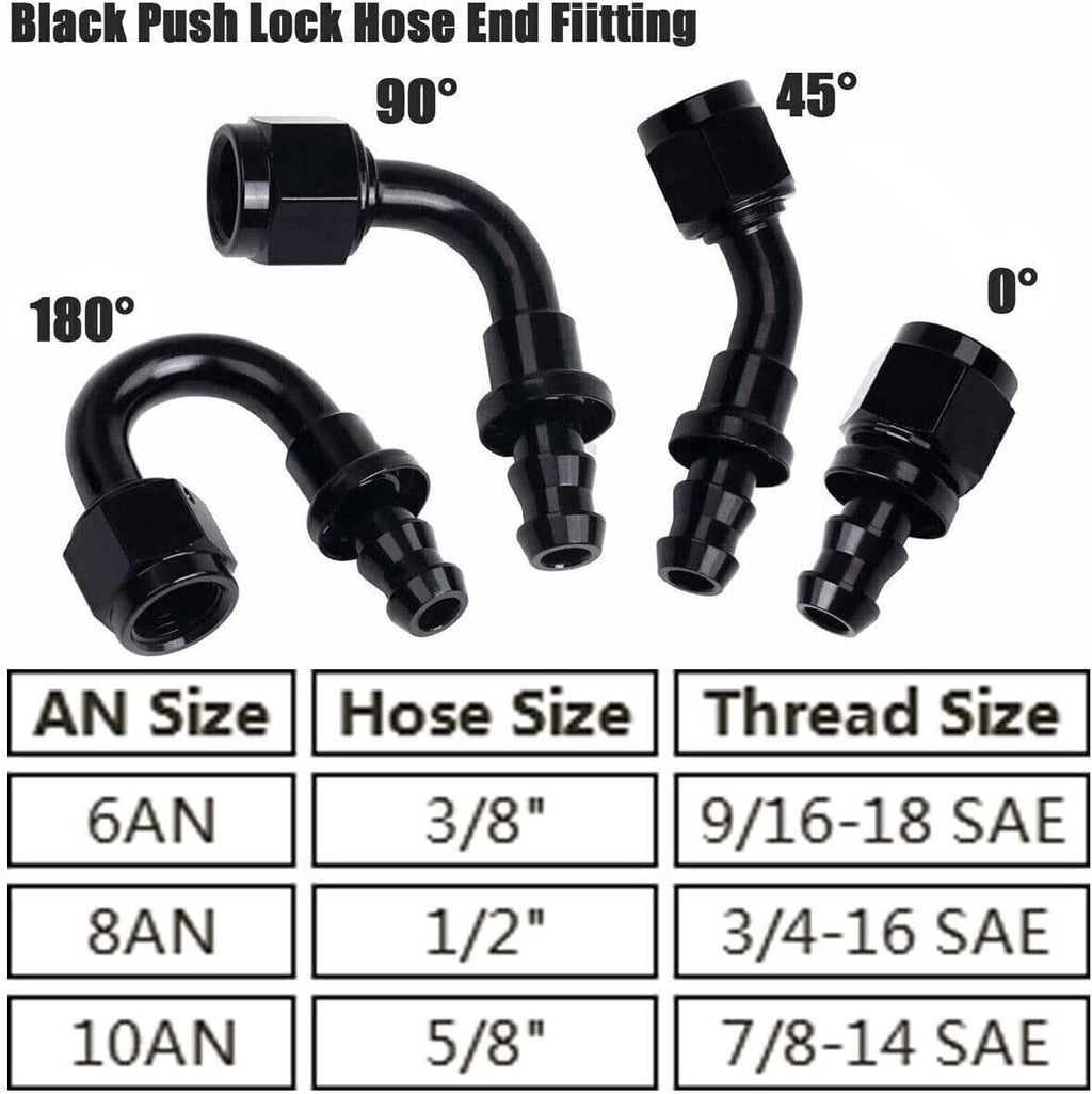 25Ft 3/8'' LS SWAP Fuel Injection Line Kit Complete Conversion EFI FI Fitting US