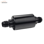 High Flow Inline Fuel Filter Aluminium Alloy 100 Micron Cleanable AN6