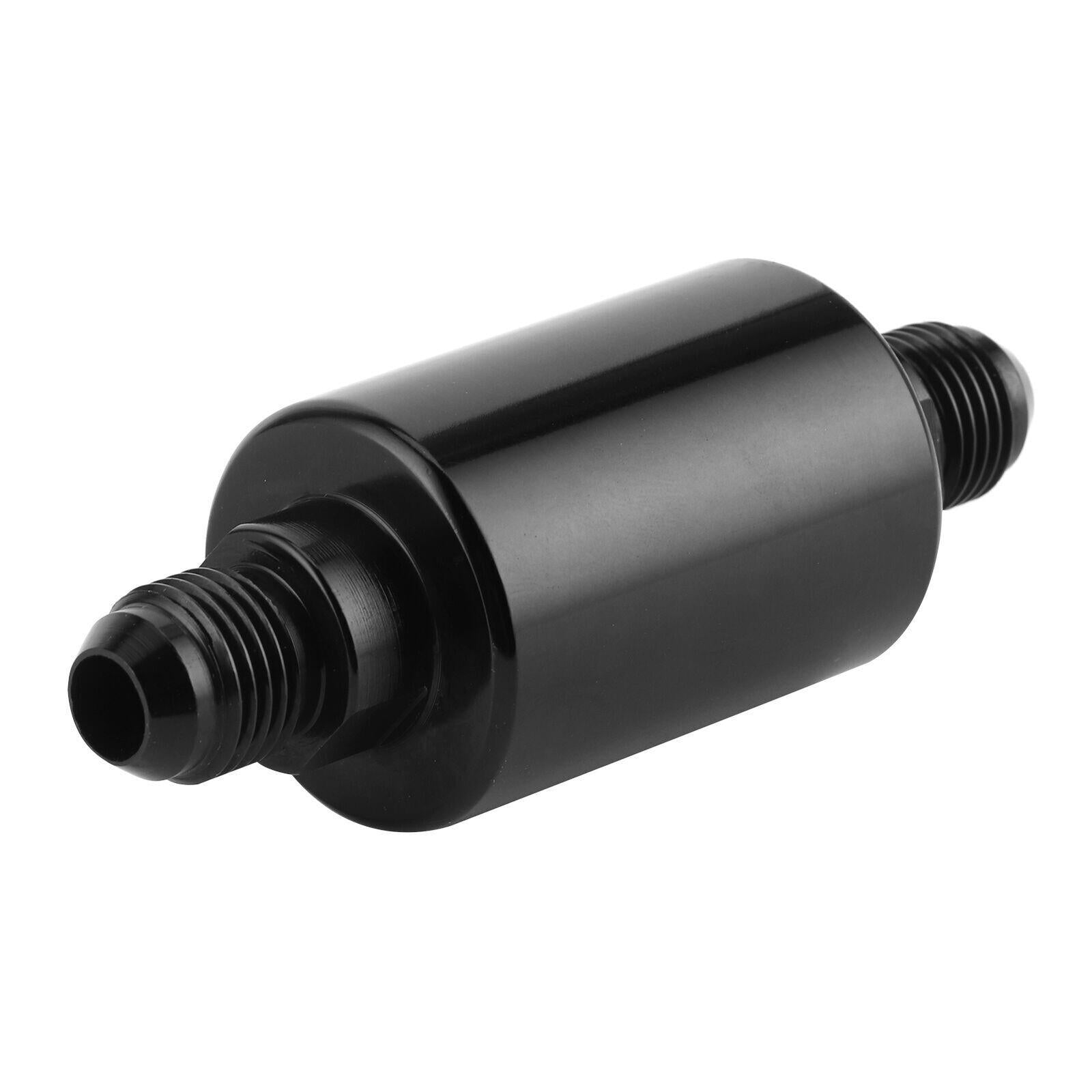 High Flow Inline Fuel Filter Aluminium Alloy 100 Micron Cleanable AN6