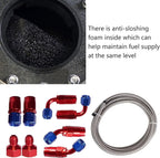 20 GALLON ALUMINUM FUEL CELL GAS TANK+CAP+LEVEL SENDER+STEEL FUEL LINE KIT US