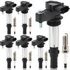 6X Ignition Coil + Spark plugs Fit for Cadillac CTS STS SRX Buick GMC 3.6L UF375