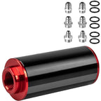 AN6 AN8 AN10 Inline Fuel Filter High Flow 30 Micron Cleanable Billet 58mm