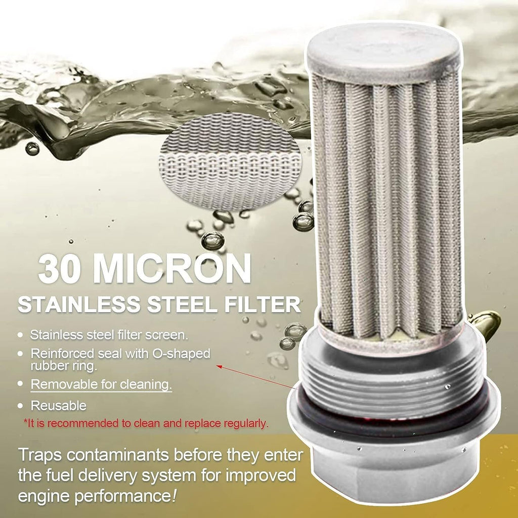 AN6 AN8 AN10 Inline Fuel Filter High Flow 30 Micron Cleanable Billet 58mm