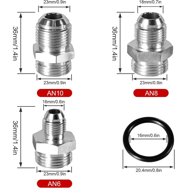 AN6 AN8 AN10 Inline Fuel Filter High Flow 30 Micron Cleanable Billet 58mm