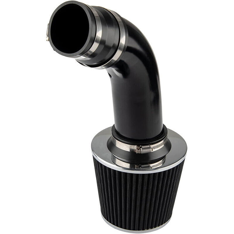 Black 3" Cold Air Intake Filter Induction Kit Pipe Power Flow Hose System US New