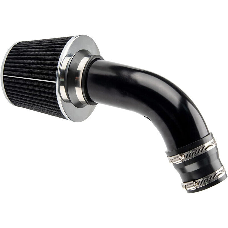 Black 3" Cold Air Intake Filter Induction Kit Pipe Power Flow Hose System US New