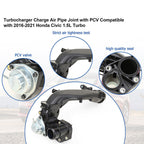 Turbocharger Charge Air Pipe Joint Assembly For 16-20 Honda Civic 1.5L 172705AAH