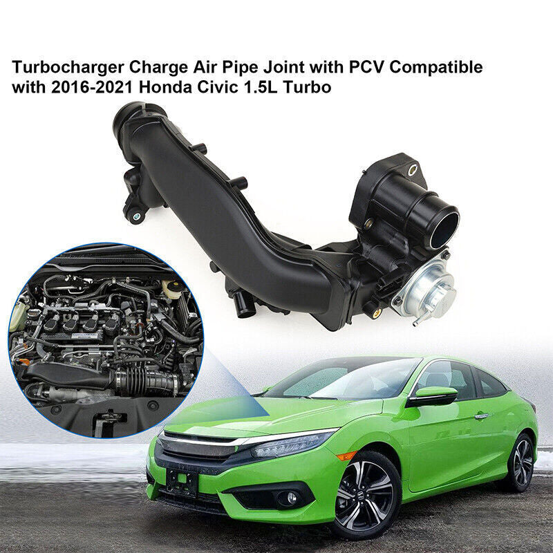 Turbocharger Charge Air Pipe Joint Assembly For 16-20 Honda Civic 1.5L 172705AAH