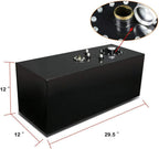 19 GALLON/72L ALUMINUM LIGHT SLIM FUEL/GAS TANK CELL+LEVEL SENDER+NECK TOP-FEED