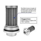 Aluminum High Flow 58mm Inline Fuel Filter 100 Micron AN6 AN8 AN10 Adapter