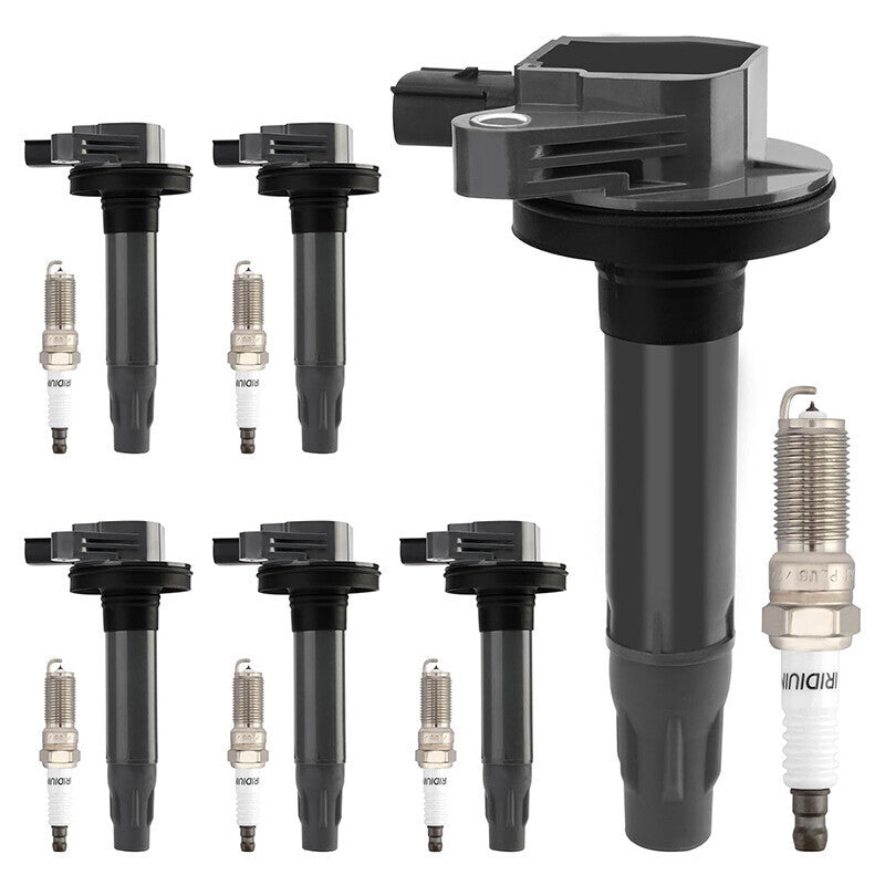 6pcs Ignition Coil & Spark Plug UF553 Fit For 2008-2016 Ford Edge Explorer 3.5L