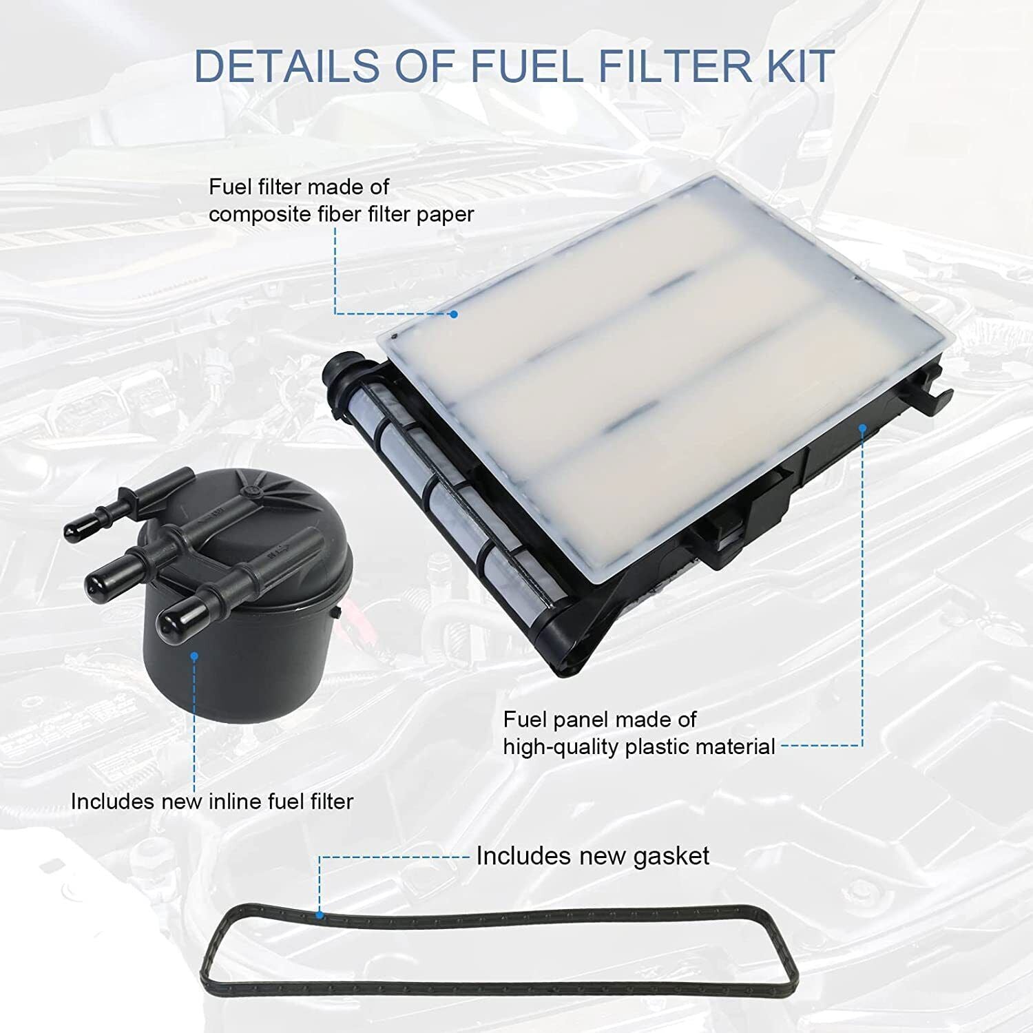Fuel/Water Filter Kit FD4625 For 2017-2019 6.7L Ford Powerstroke F250 F350 USA