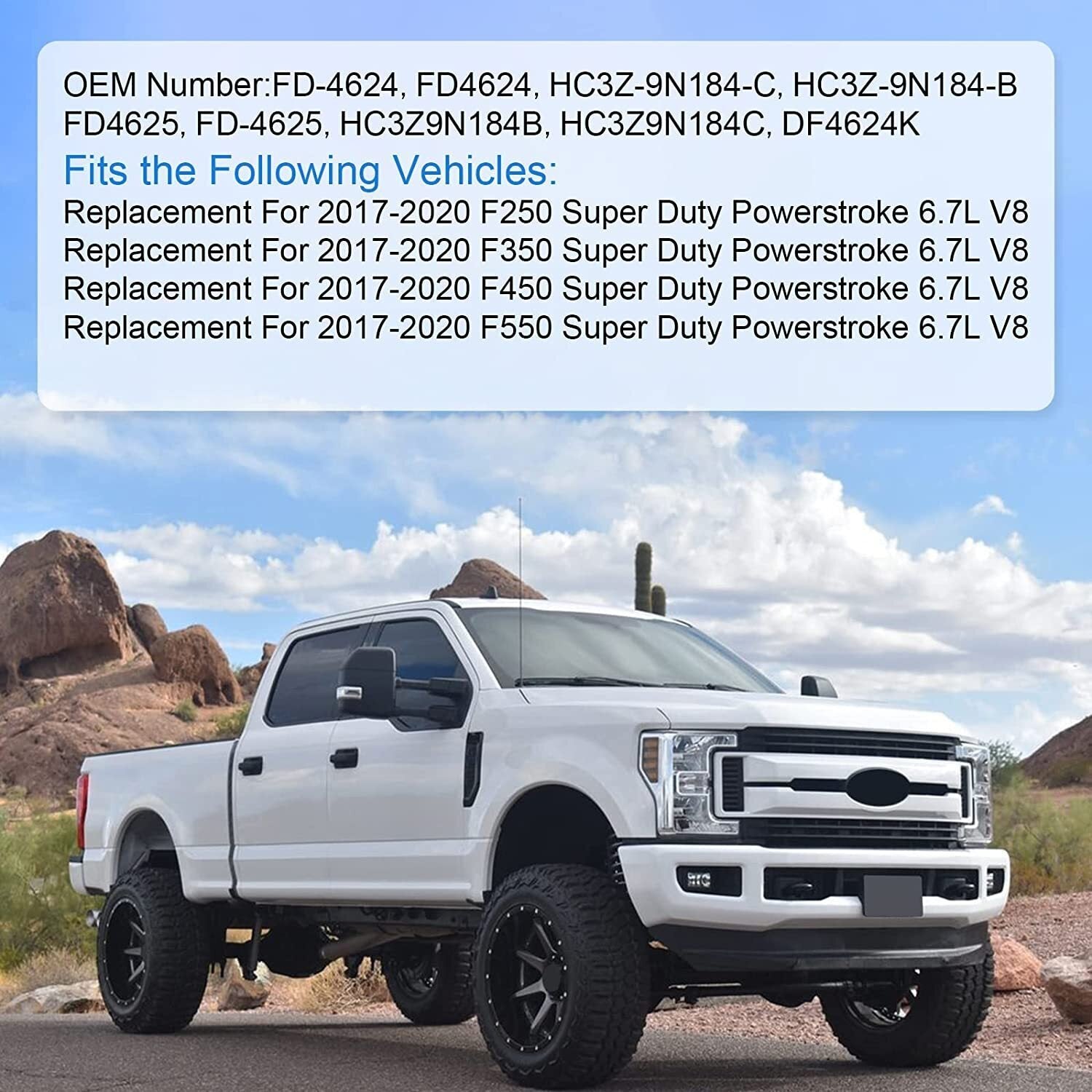 Fuel/Water Filter Kit FD4625 For 2017-2019 6.7L Ford Powerstroke F250 F350 USA