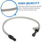 Transmission Dipstick Stainless Braided Hose for Chevy GM TH350 TH-400 700R4 SBC