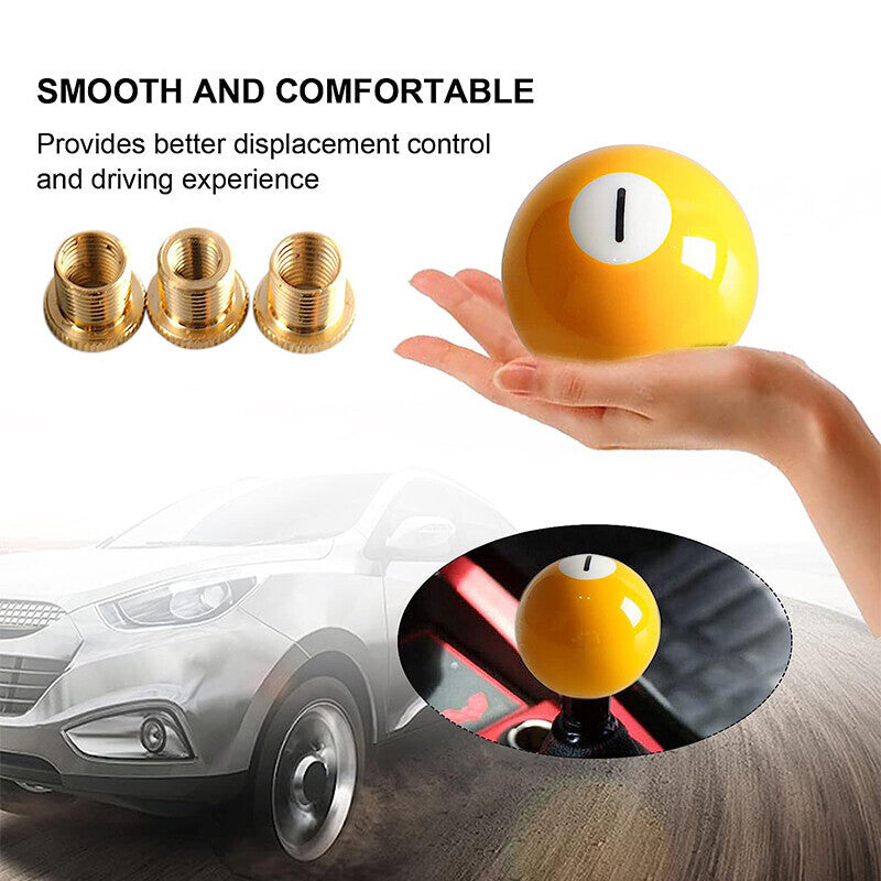#1 One Pool Billiard Ball custom Gear Shifter Shift Knob car lever Black Truck