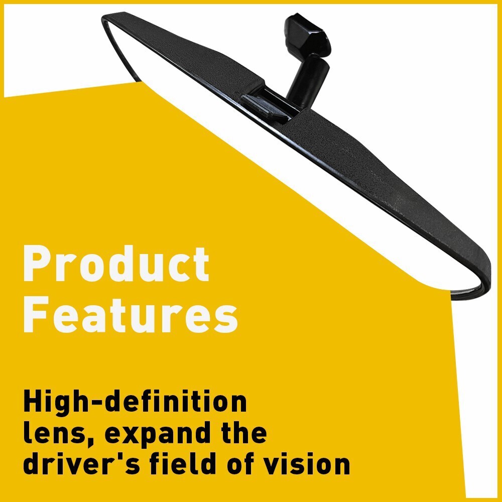 Universal Car Interior 10" Rearview Rear View Mirror Wide-angle Inside Truck NEW