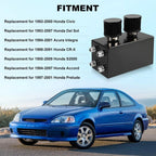 AN10 Inlet Oil Catch Can Reservoir Tank Dual Breather Filter Baffled Tank Kit
