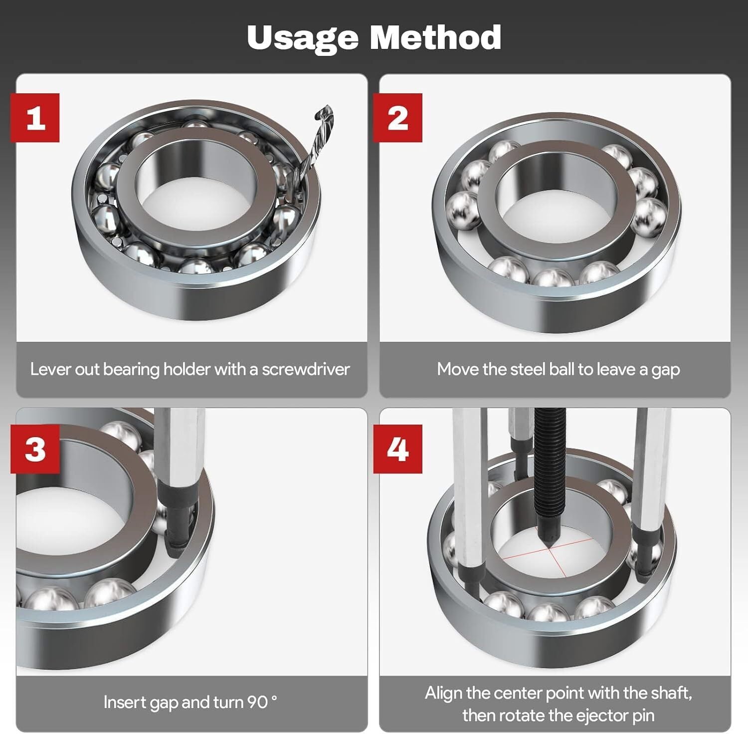 21 in 1 Bearing Puller Set Multifunctional Bearing Removal Tool Three-Jaw Puller