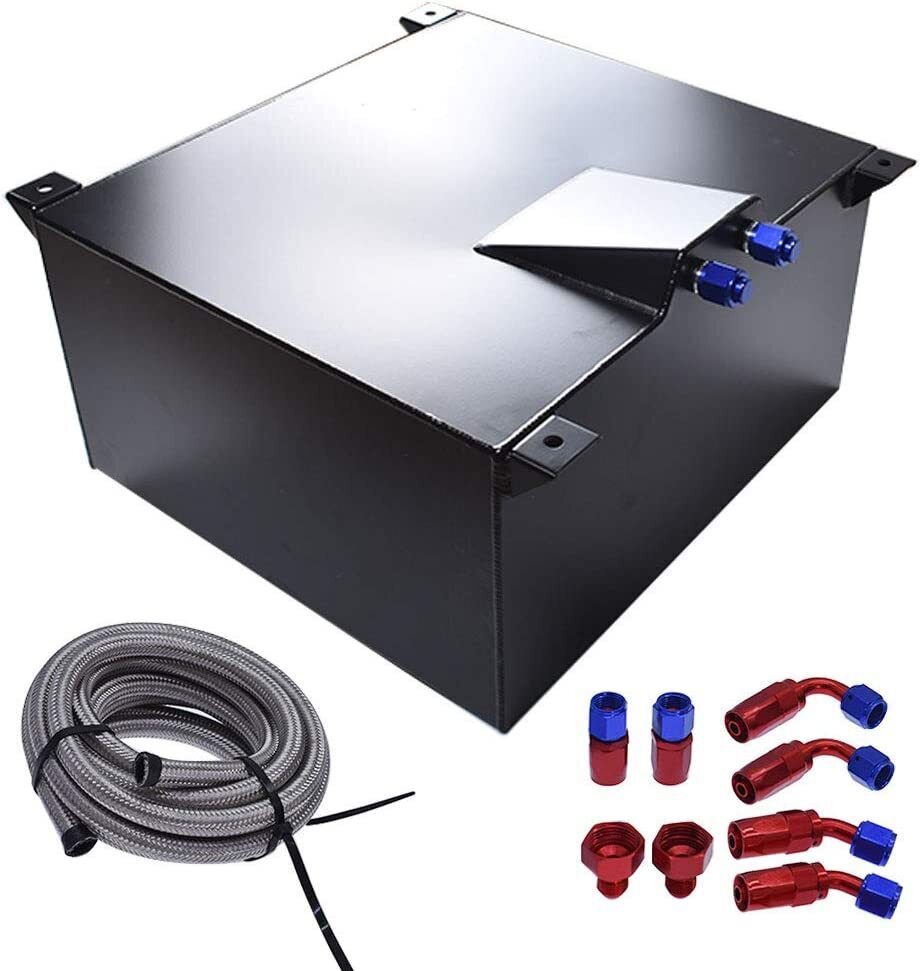 Universal 20 Gallon 79L Fuel Cell Tank with Cap/Level Sender/12FT Oil Feed Line