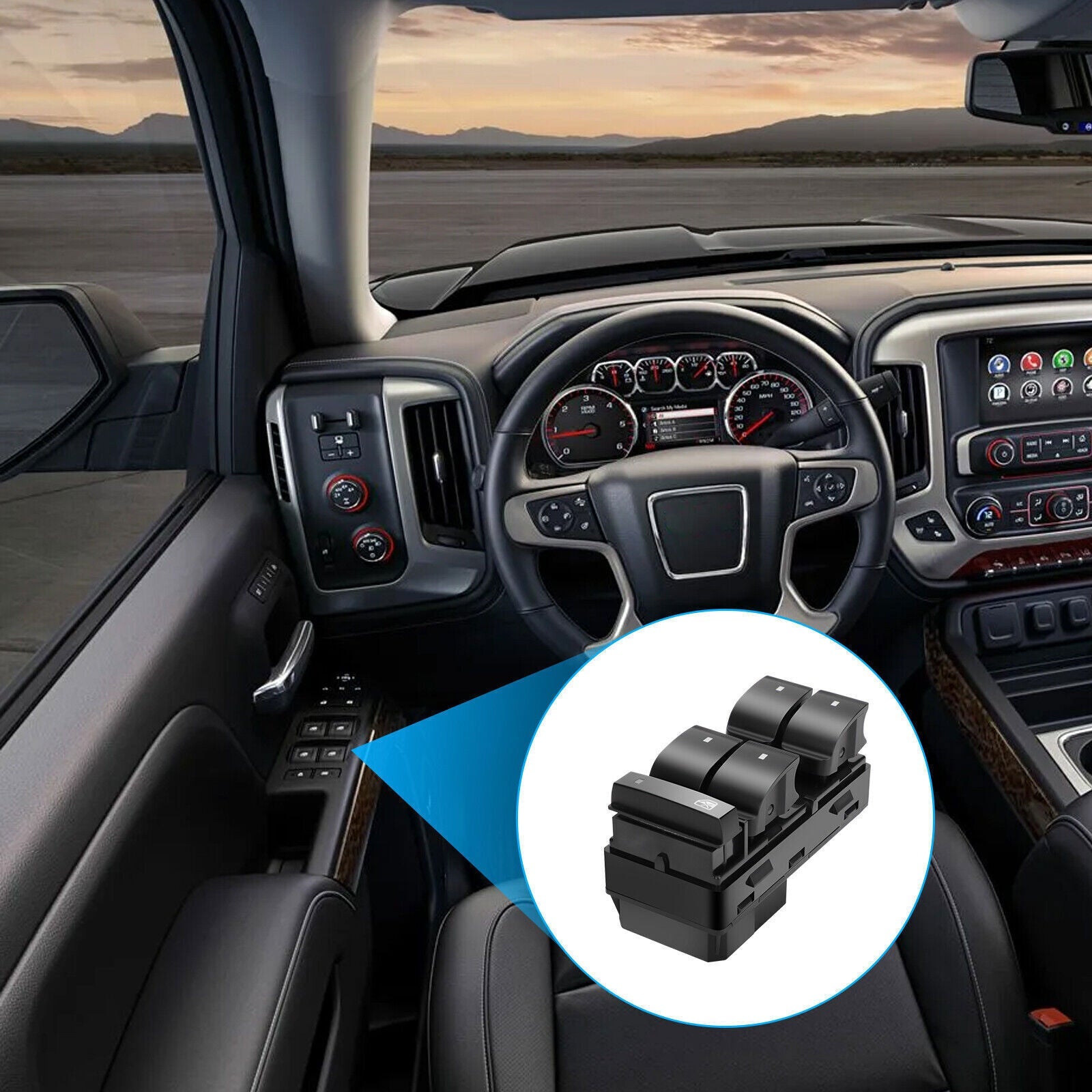 Window Control Switch 20945129 22895545 Driver+Passenge Side for 07-13 Chevy GMC