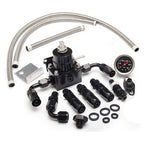 Fuel Pressure Regulator Kit 0-100psi Gauge AN6-6AN Fuel Line Fitting Universal