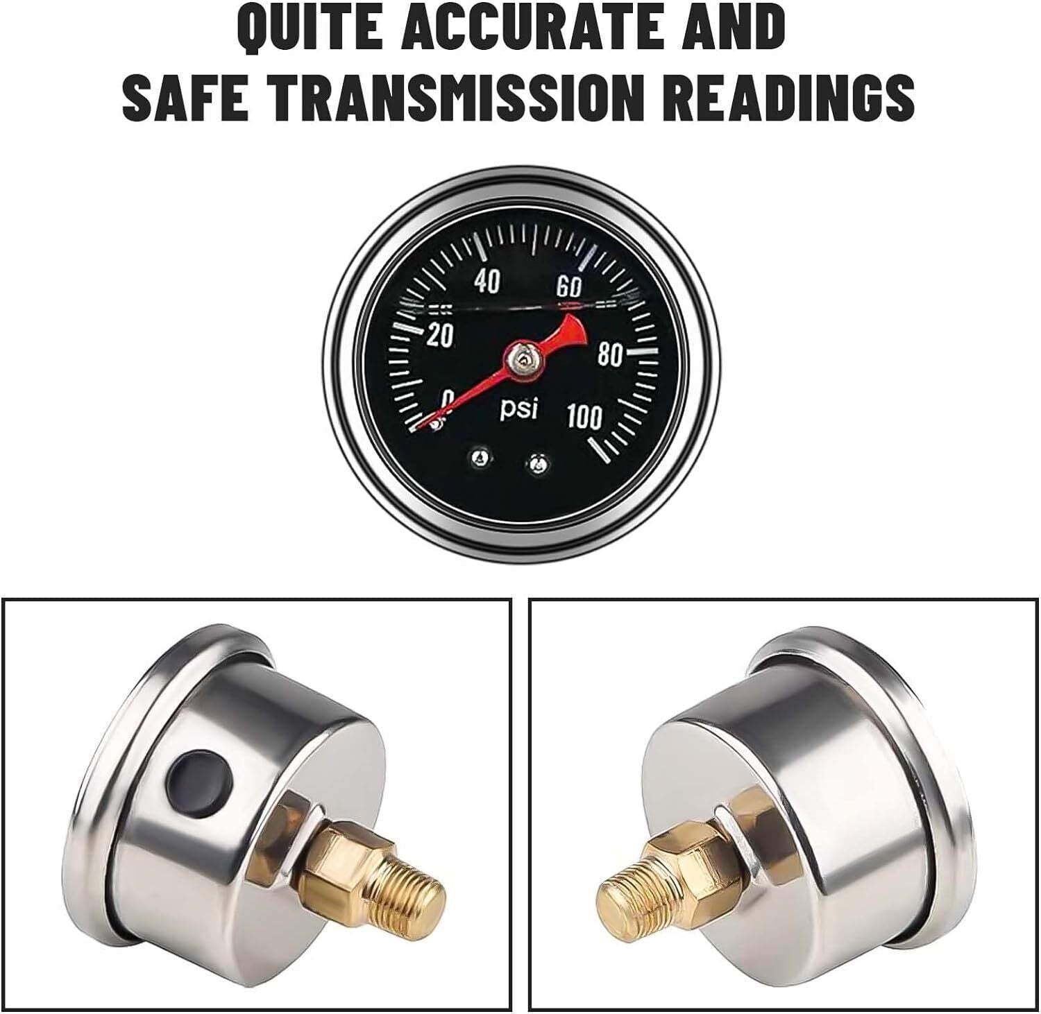 Fuel Pressure Regulator Kit 0-100psi Gauge AN6-6AN Fuel Line Fitting Universal