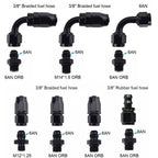 Fuel Pressure Regulator Kit 0-100psi Gauge AN6-6AN Fuel Line Fitting Universal