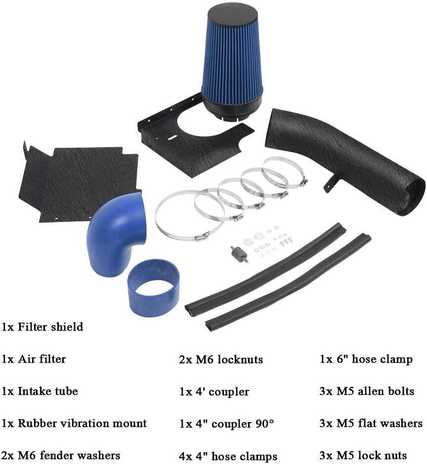 Performance 4 Inch Cold Air Intake Filter Kit for 1999-2006 GMC Chevy V8 1500
