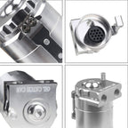 Universal Oil Catch Can Kit Reservoir Tank Engine Polish Baffled Aluminum Silver