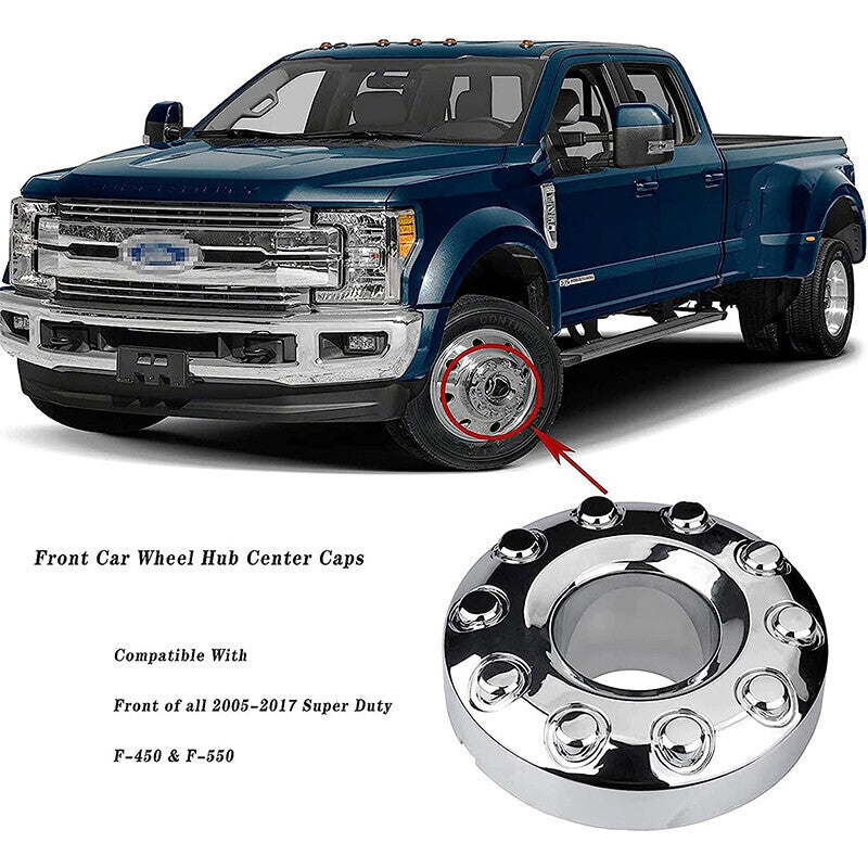 Front Wheel Hub Center Cap For Ford F450 F550 Super Duty 05-17 10 Lug Wheels New