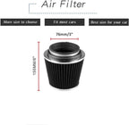 Cold Air Intake Filter Induction Kit 3" Aluminum Pipe Power Flow Hose System New