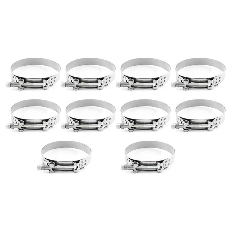 10 Pack 3.5" inch Stainless Steel T-Bolt Clamp Turbo Intake Intercooler TBOLT