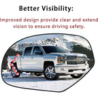 Mirror Glass Heated Turn Signal Driver Side LH for 2007-2014 Chevy GMC Cadillac