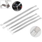 Universal Engine Automotive Ground Strap Copper Connector Flat Braided Cable 5PC