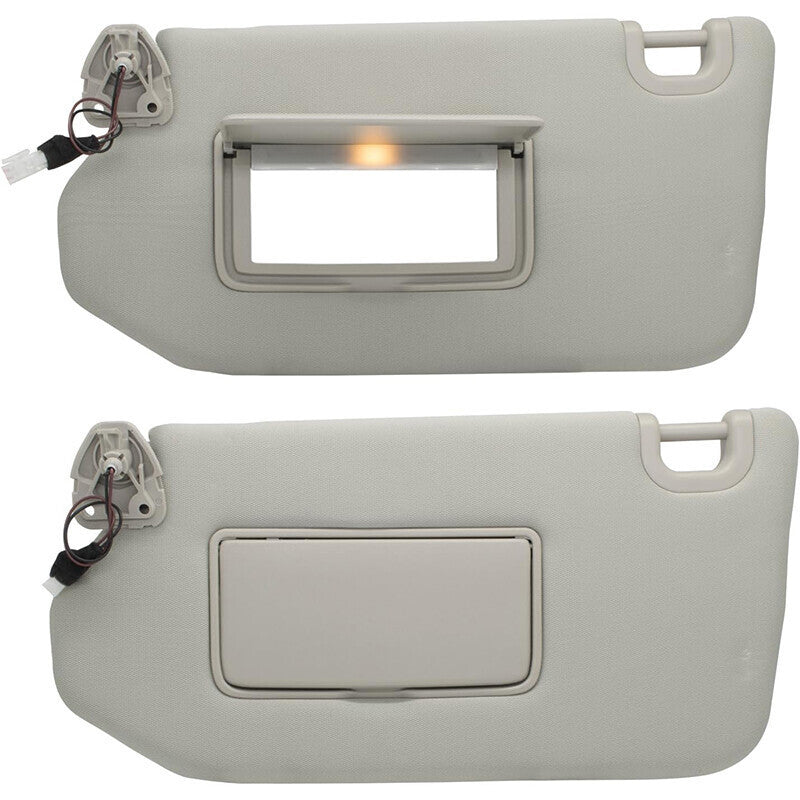 Left Driver Gray Sun Visor With Lamp for Nissan Pathfinder 2013-2018 96401-9PB0A