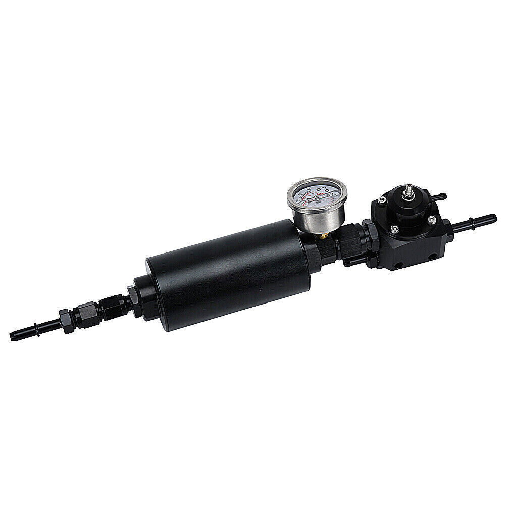 Fuel Pressure Regulator Gauge Filter Fitting Black For 2001–2006 BMW E46 M3 3.2