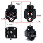 Fuel Pressure Regulator Gauge Filter Fitting Black For 2001–2006 BMW E46 M3 3.2