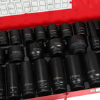 35pcs 1/2" Inch Deep Impact Socket Set Drive 8-32mm Metric Garage Sae With Case