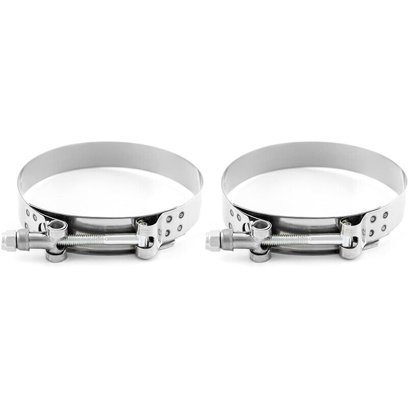 2 x 3.5" Stainless Steel T Bolt Clamp Turbo Intake 3-1/2" Silicone Hose Clamp