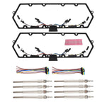 Valve Cover Gaskets Harness & 8 Glow Plug Kits For 98-03 Ford 7.3L Powerstroke