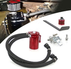 Oil Catch Can Kit Red Tank for 11-21 Ford F150 5.0L Raptor 2.7L 3.5L Ecoboost