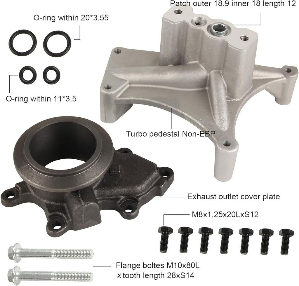 Turbo Pedestal W/Bolts+Exhaust Housing For 99.5-03 Ford Powerstroke Diesel 7.3L