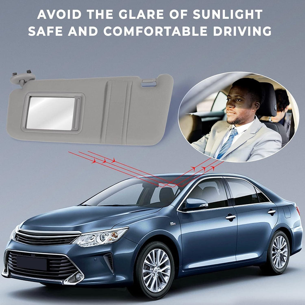 Left Side Sun Visor Light Grey for 2006 2007 2008 2009 2010 2011 Toyota Camry