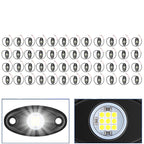 White LED Rock Lights Underbody Trail Rig Glow Lamp Offroad SUV Pickup NEW