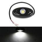 White LED Rock Lights Underbody Trail Rig Glow Lamp Offroad SUV Pickup NEW