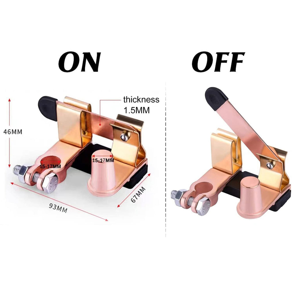 Top Post Battery Disconnect Switch Knife Blade Isolator Power for Marine Car 2PC