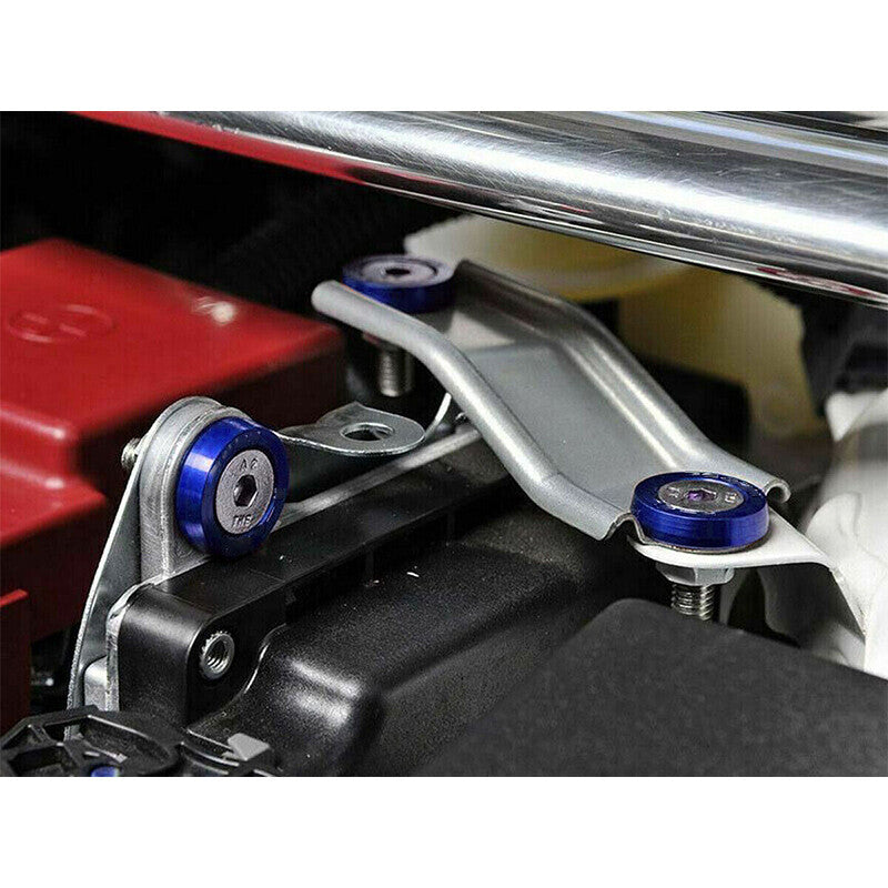 30Pcs Blue Billet Aluminum Fender Bumper Washer Bolt Engine Bay Screw Kit Parts